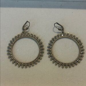 Catherine Popesco Silver-Tone Filigree Hoop Earrings